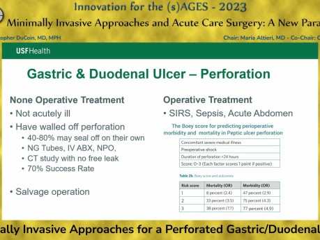 Minimal-invasive Verfahren bei perforiertem gastroduodenalem Ulkus